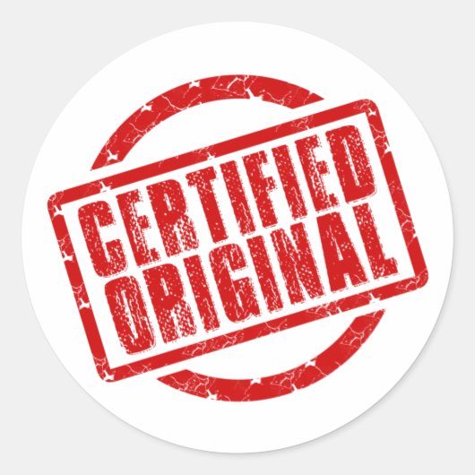 Gecertificeerde originele Sticker (Voorkant)
