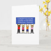 Gecertificeerde Personal Trainer, gefeliciteerd Kaart (Gele Bloem)