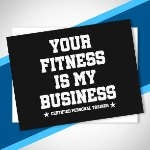 Gecertificeerde persoonlijke trainer Fitness Coach Briefkaart