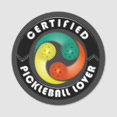 Gecertificeerde Pickleball Lover 1-opties Naamplaatje (Voorkant)