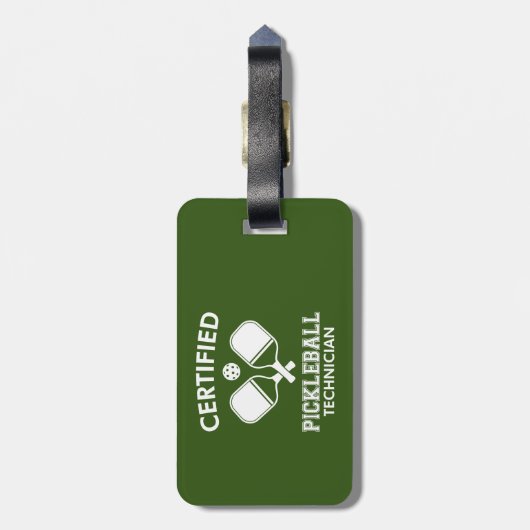 Gecertificeerde Pickleball-technicus Bagagelabel (Achterkant verticaal)