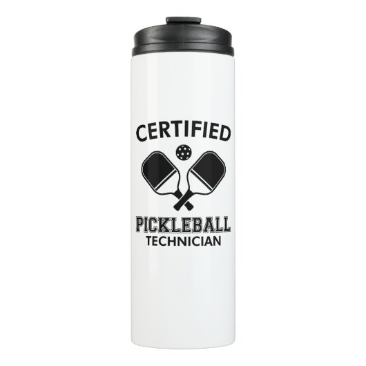 Gecertificeerde Pickleball-technicus Thermosbeker (Voorkant)