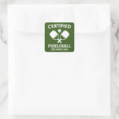 Gecertificeerde Pickleball-technicus Vierkante Sticker (Tas)