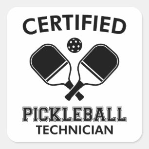 Gecertificeerde Pickleball-technicus Vierkante Sticker
