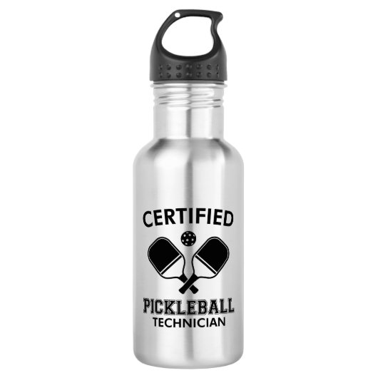 Gecertificeerde Pickleball-technicus Waterfles (Voorkant)