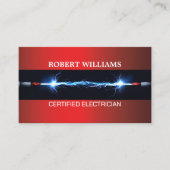 Gecertificeerde professionele elektricien die Kaar Visitekaartje (Voorkant)