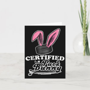 Gecertificeerde Puck Bunny Funny Ice Hockey Slang  Kaart
