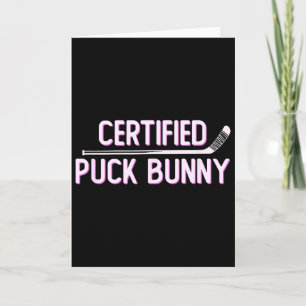 Gecertificeerde Puck Bunny Grappige IJshockey Slaa Kaart