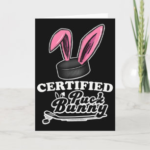 Gecertificeerde Puck Bunny Grappige IJshockey Slaa Kaart