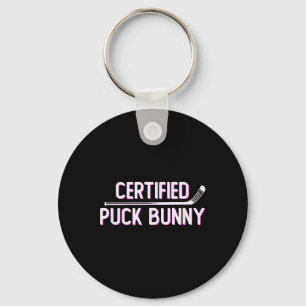 Gecertificeerde Puck Bunny Grappige IJshockey Slan Sleutelhanger