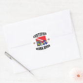Gecertificeerde SCUBA-server Ronde Sticker (Envelop)