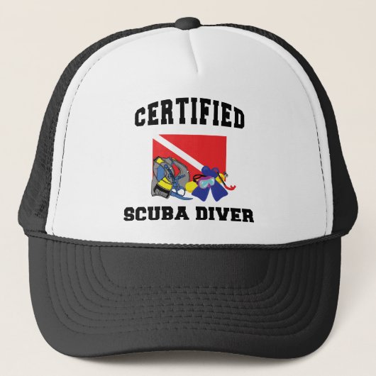 Gecertificeerde SCUBA-server Trucker Pet (Voorkant)