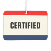 Gecertificeerde service voor autoverkoop -  luchtverfrisser (Achterkant)