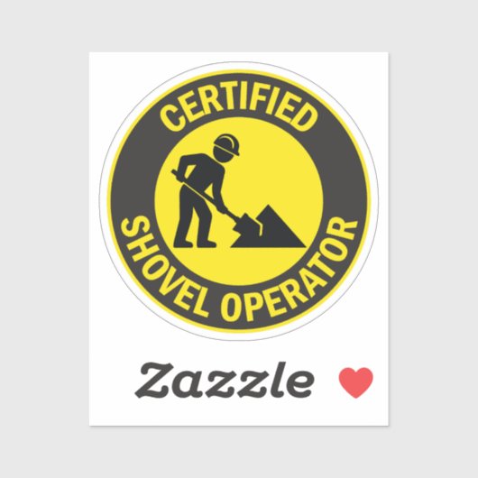 gecertificeerde shovel-operator sticker (Vel)