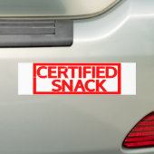 Gecertificeerde Snack Stamp Bumpersticker (Op auto)