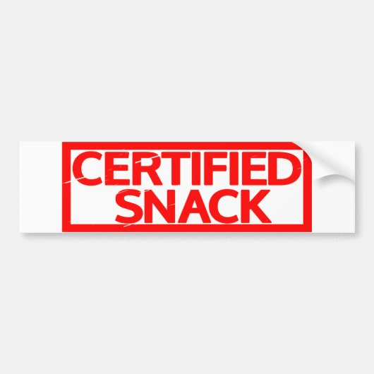 Gecertificeerde Snack Stamp Bumpersticker (Voorkant)