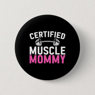 Gecertificeerde Spier Moeder Krachttraining Workou Ronde Button 5,7 Cm