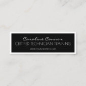 Gecertificeerde technicustraining zwart-wit begren mini visitekaartje (Voorkant)