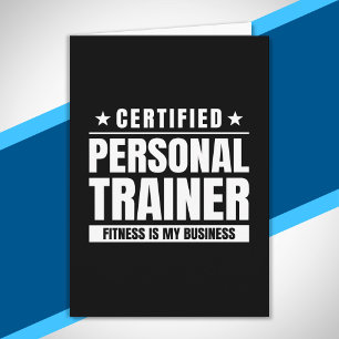 Gecertificeerde trainer Gym Quote Fitness Coach Kaart