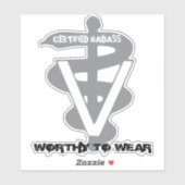 Gecertificeerde Vechtersbaas - Waardig om te Drage Sticker (Vel)