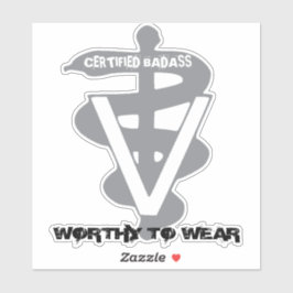 Gecertificeerde Vechtersbaas - Waardig om te Drage Sticker