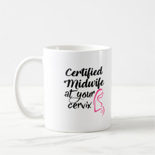 Gecertificeerde verloskundige bij uw Cervix Coffee Koffiemok