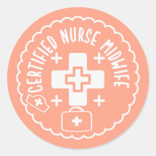 Gecertificeerde verloskundige ronde sticker