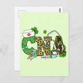 Gecertificeerde verpleegassistent St. Patrick's Briefkaart (Voorkant / Achterkant)