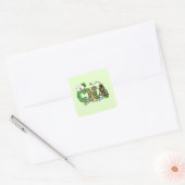Gecertificeerde verpleegassistent St. Patrick's Vierkante Sticker (Envelop)