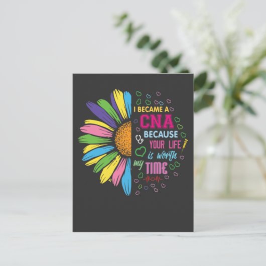 Gecertificeerde verpleegkundige assistent - Uw lev Briefkaart (Staand voorkant)