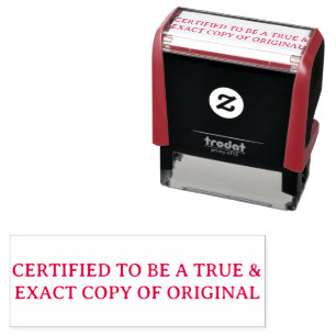 Gecertificeerde Ware & Exacte Kopie van Origineel Zelfinktende Stempel