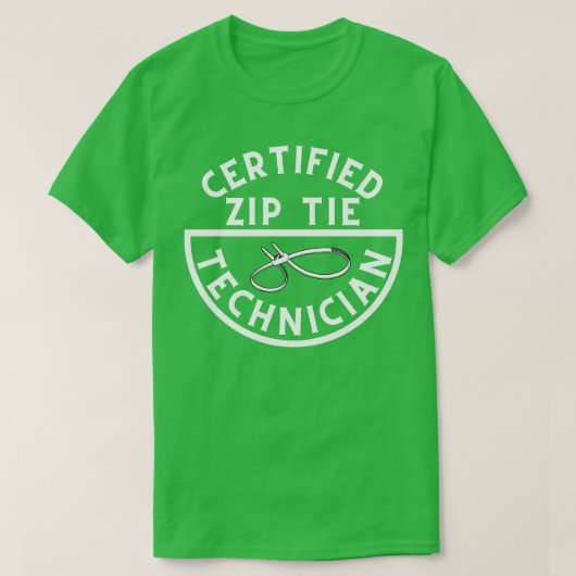 Gecertificeerde Zip Stropdas Technician 6 T-shirt (Design voorkant)