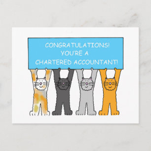 Gecharterde accountant gefeliciteerd met Cartoons Briefkaart