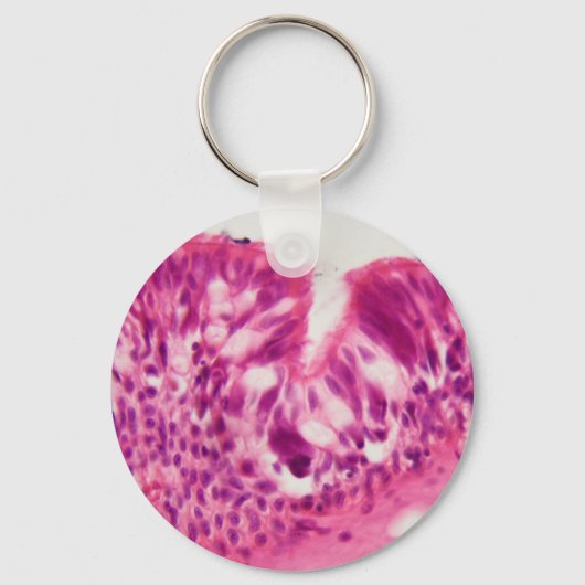 Gecilieerd epitheel onder de microscoop. sleutelhanger (Voorkant)