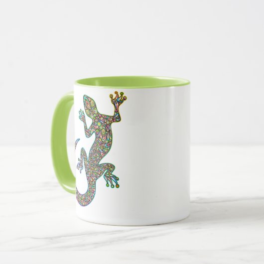 Geck Gecko Psychedelic Design Mug (Devant gauche)