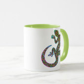 Geck Gecko Psychedelic Design Mug (Devant droit)