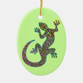 Geck Gecko Psychedelic Design Ornament (Voorkant)