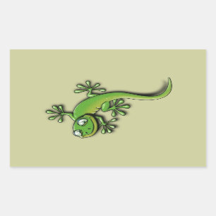 Gecko 2 rechthoekige sticker