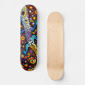 Gecko - Aboriginal stijl - Skateboard Deck (Voorkant)