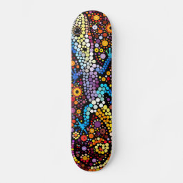 Gecko - Aboriginal stijl - Skateboard Deck