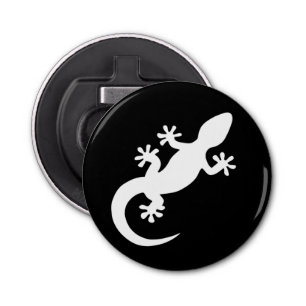 Gecko blanc button flesopener