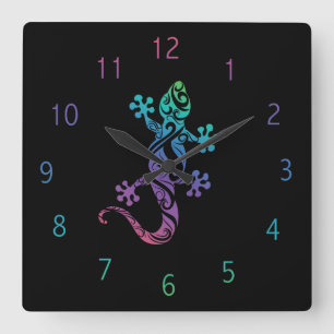 Gecko Clock Vierkante Klok