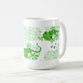 Gecko Coeurs verdure Mug (Devant droit)