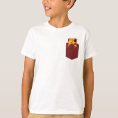 Gecko coloré en T-shirt de poche (Devant)