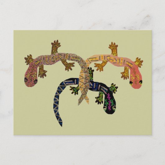 Gecko Dance Briefkaart (Voorkant)