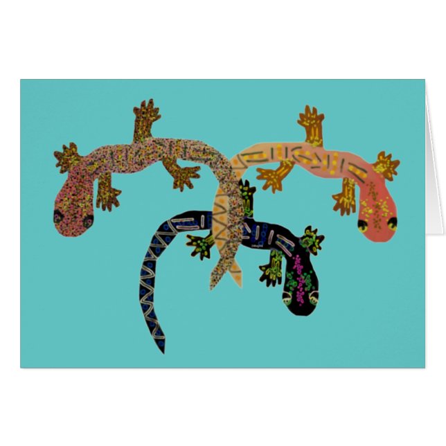 Gecko Dance Cards (Voorkant Horizontaal)