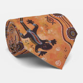 Gecko dromen Aboriginal Stropdas (Opgerold)