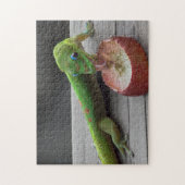 Gecko Eating Grapes Legpuzzel (Verticaal)