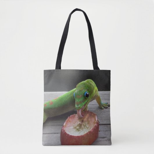 Gecko Eating Grapes Tote Bag (Voorkant)