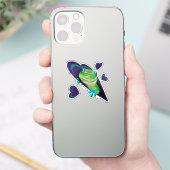 Gecko en harten sticker (Telefoon)